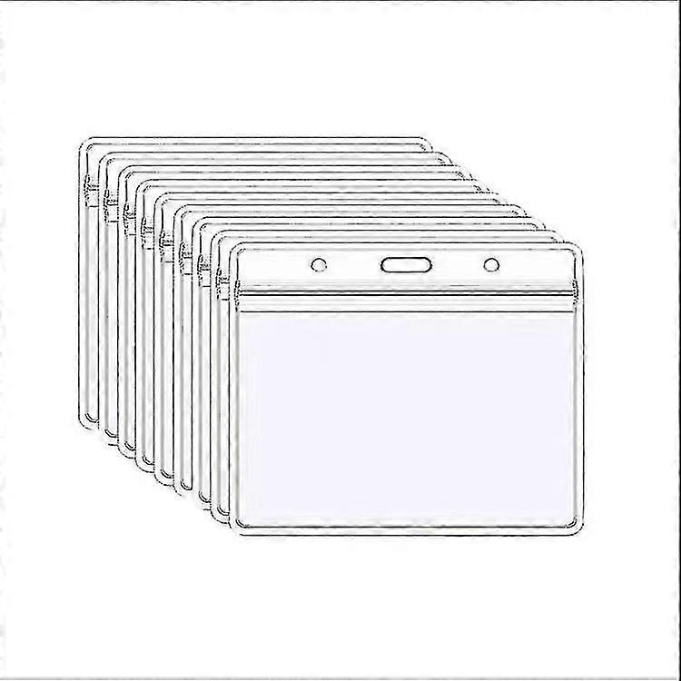 20pcs Vertical Id Card Name Tag Badge Holder With Waterproof Type Resealable Zip