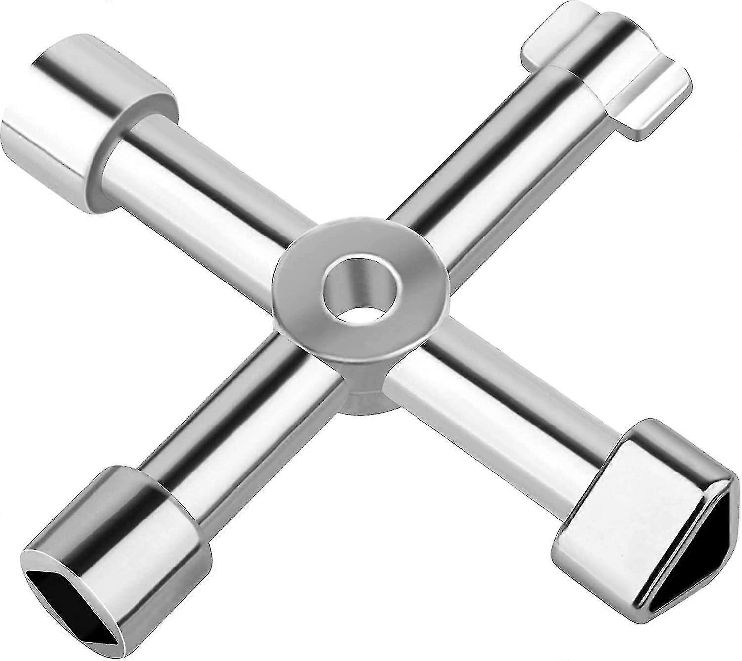 Cross Key, 4 Way Multifunction Key, Universal Key For Electric Cabinet, With 4 Profiles, Zinc Alloy, For Electric Gas Meter Box, Cabinet, Sliding Door