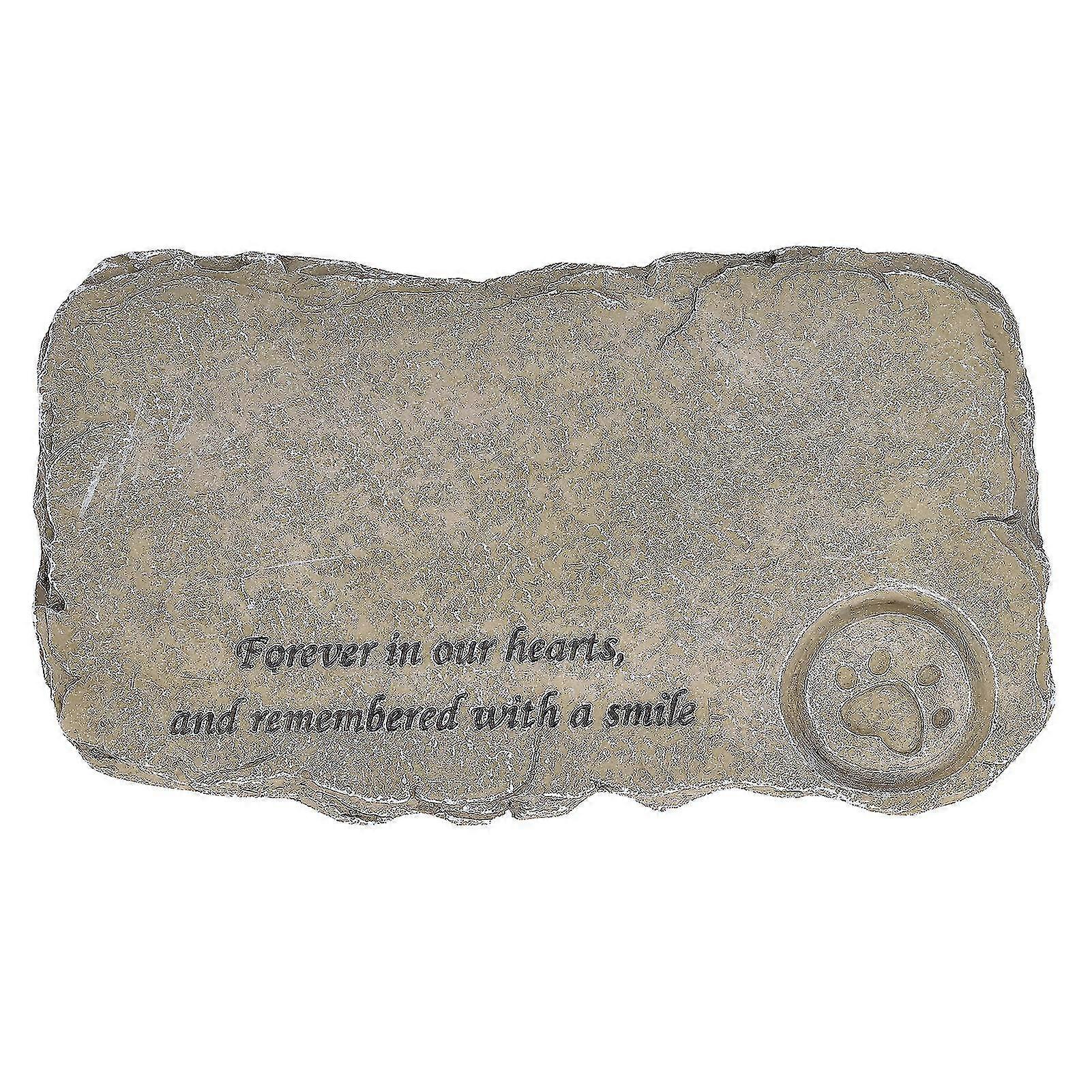 מצבת זיכרון לחיות מחמד מצבה עמיד בפני מזג אוויר זכר לחיות מחמד אבן גן לגינה חיצונית קישוט חצר מיטה C צבע אזוב