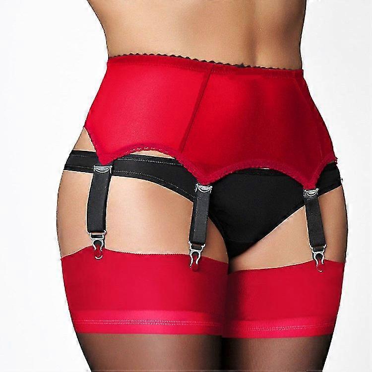 Red Solid Lace Garter