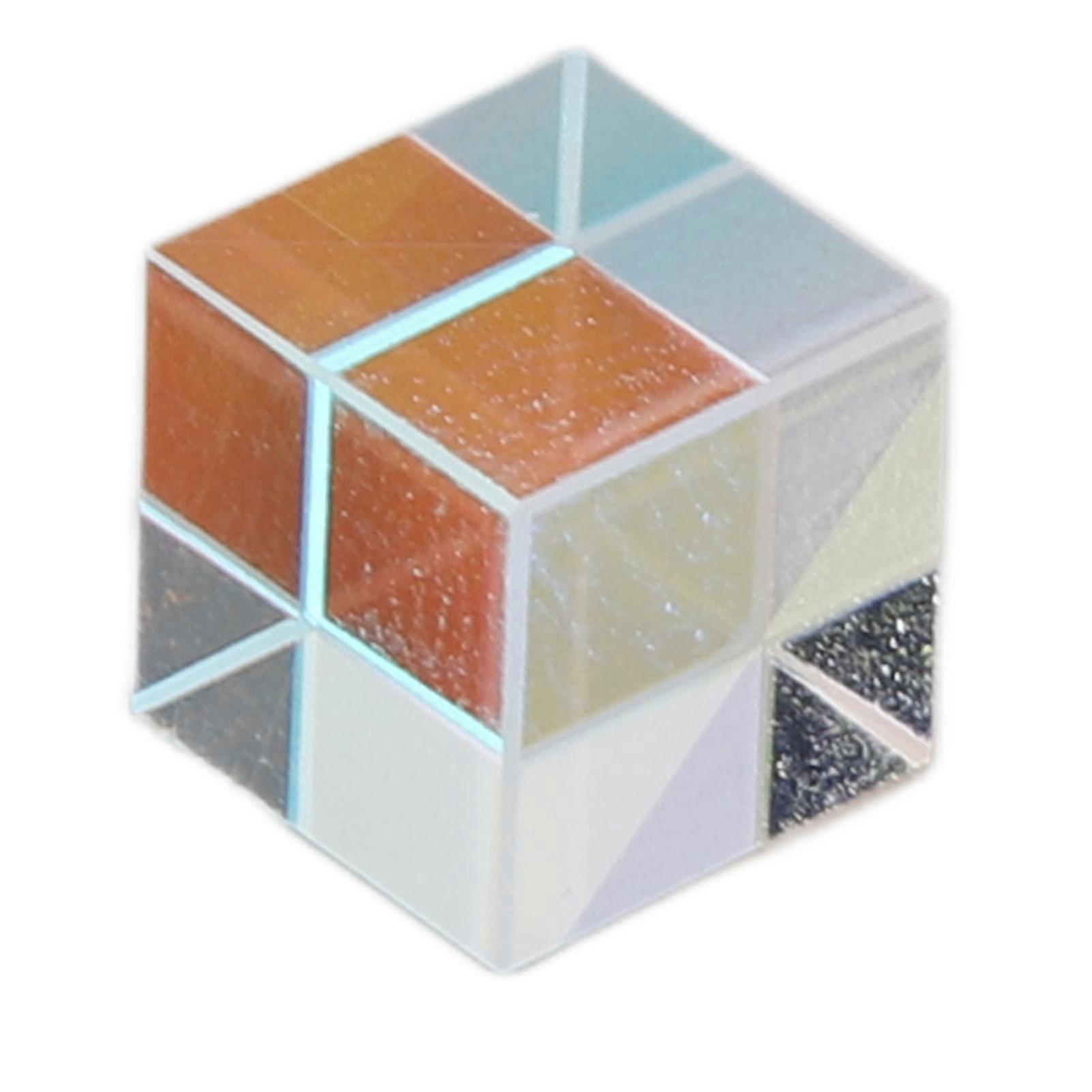 Prism Cube Optical Glass Prism Cube Multi Color Photography Props Tabletop Decoration 7x7x7mm