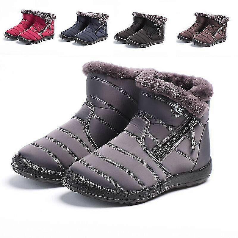 Womens Waterproof Fur Lined Snow Ankle Boots Ladies Winter Warm