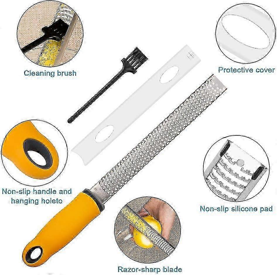Microplane Zester Stainless Steel Lemon Zester | Multi-Purpose Grater For Cheese, Garlic, Chocolate Zester Grater