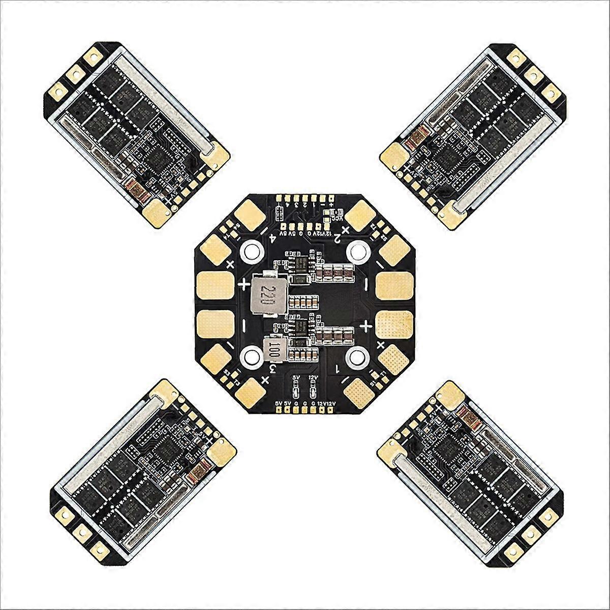 AM32 6S 65A ESC 4XESC + 1XPDB Kit 12V-25.2V 3-6S für 10-13 Zoll FPV Drohne RC Boot RC Auto ESC