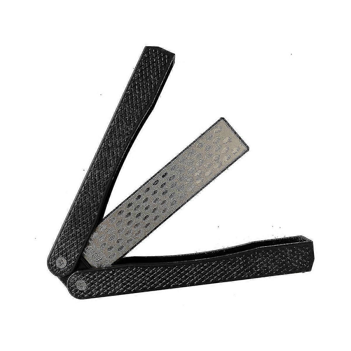 Double Sided Diamond Sharpener, Handheld Fine Coarse Diafold Blades Sharpening Stone 400/600 Grit B-