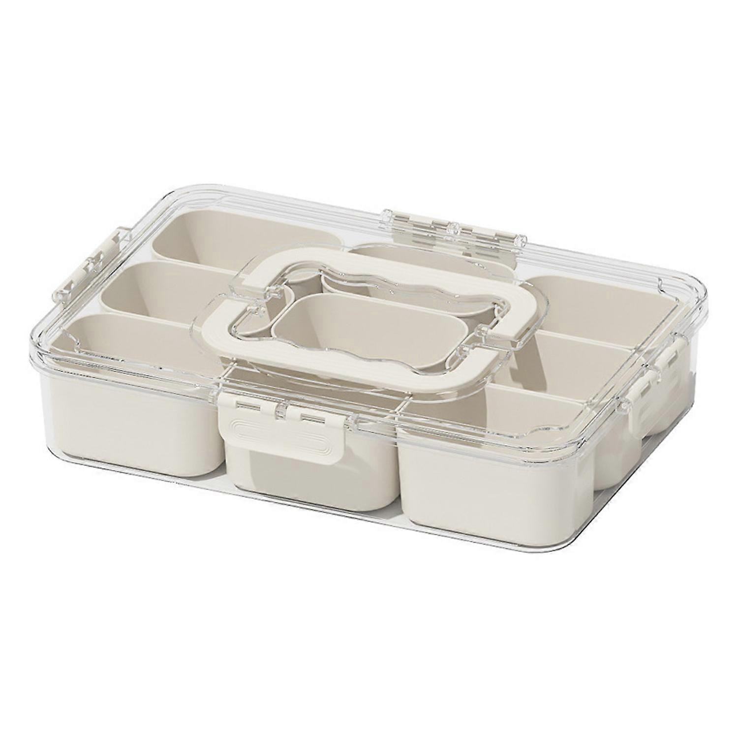Snack Box Container with Multiple Compartments BPA Free Transparent Lid Design Refrigerator
