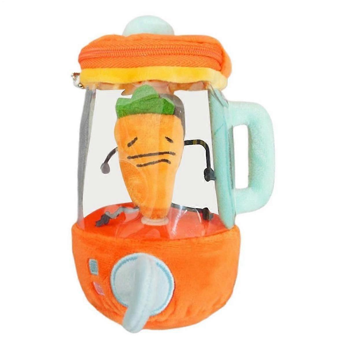 Carrot Juicer Plush Toy Funny Drawstring Rotating Carrot Cartoon Stuffed Doll Gifts compatible with New Year Christmas Birthday