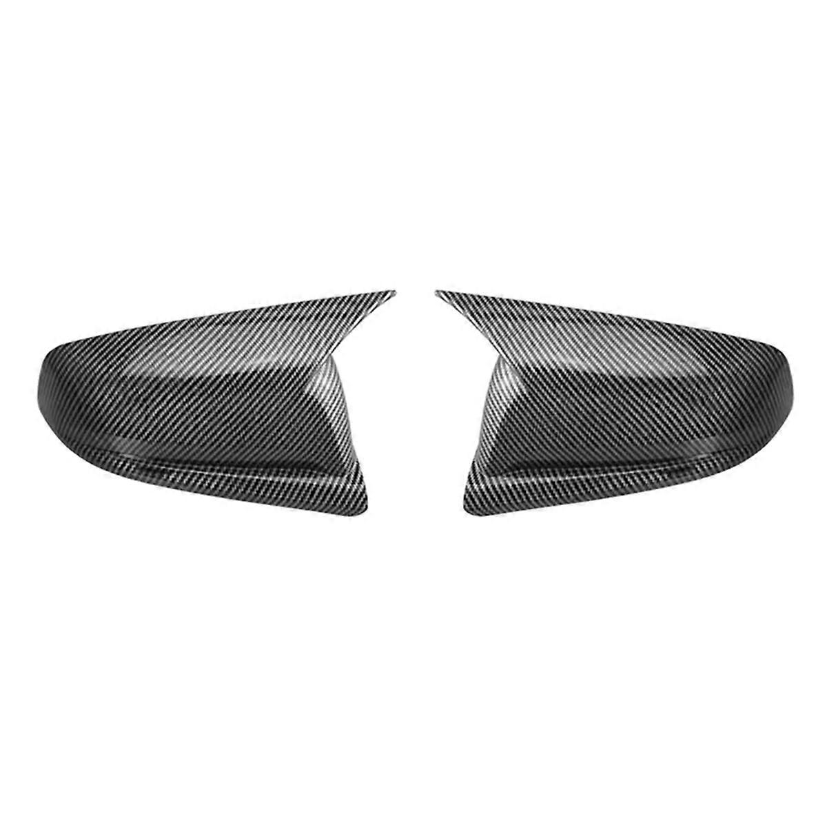 Car Side Rearview Mirror Cover Housing Shell Trim ABS Sticker for 2012-2015 US Carbon Fiber Color