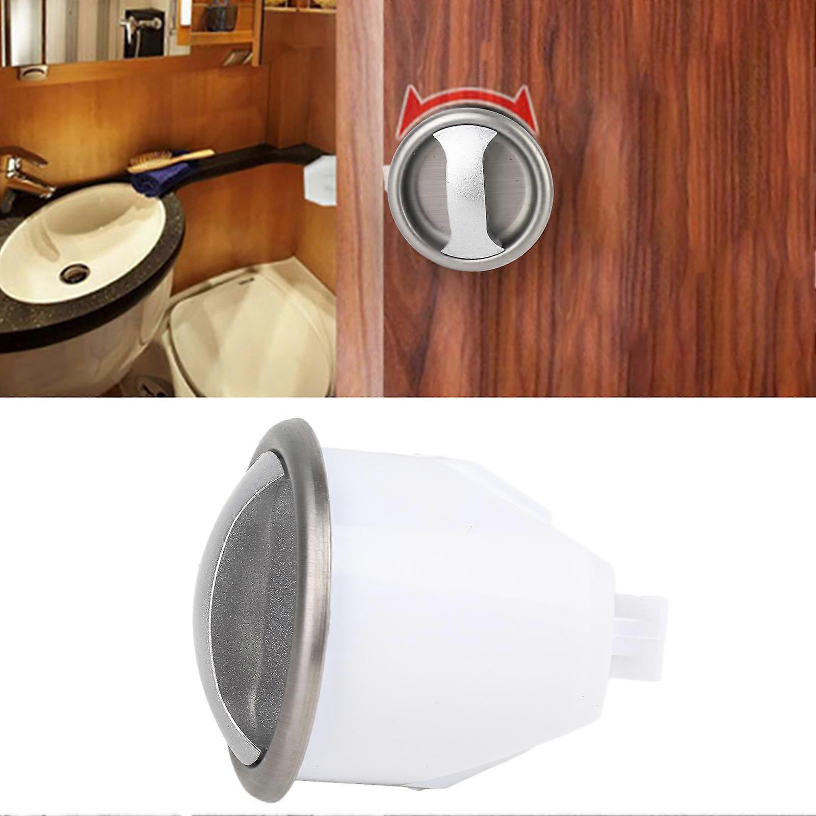 Silver ABS Plastic Door Lock Button: Wiredrawing Panel Accessory for Bathroom and RVs