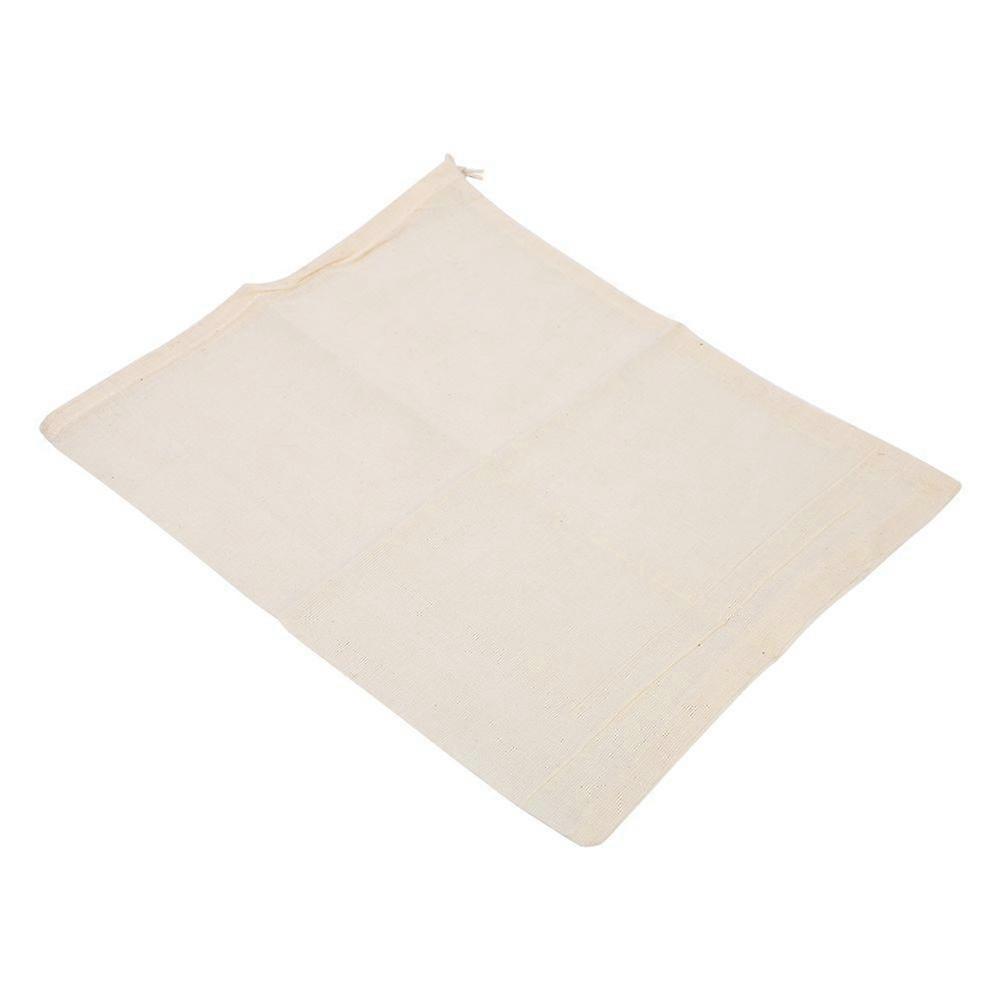 2Pcs Unbleached Cotton Herb Bouquet Garni Infuser Straining Bags With Drawstring(S 25 x 20cm)