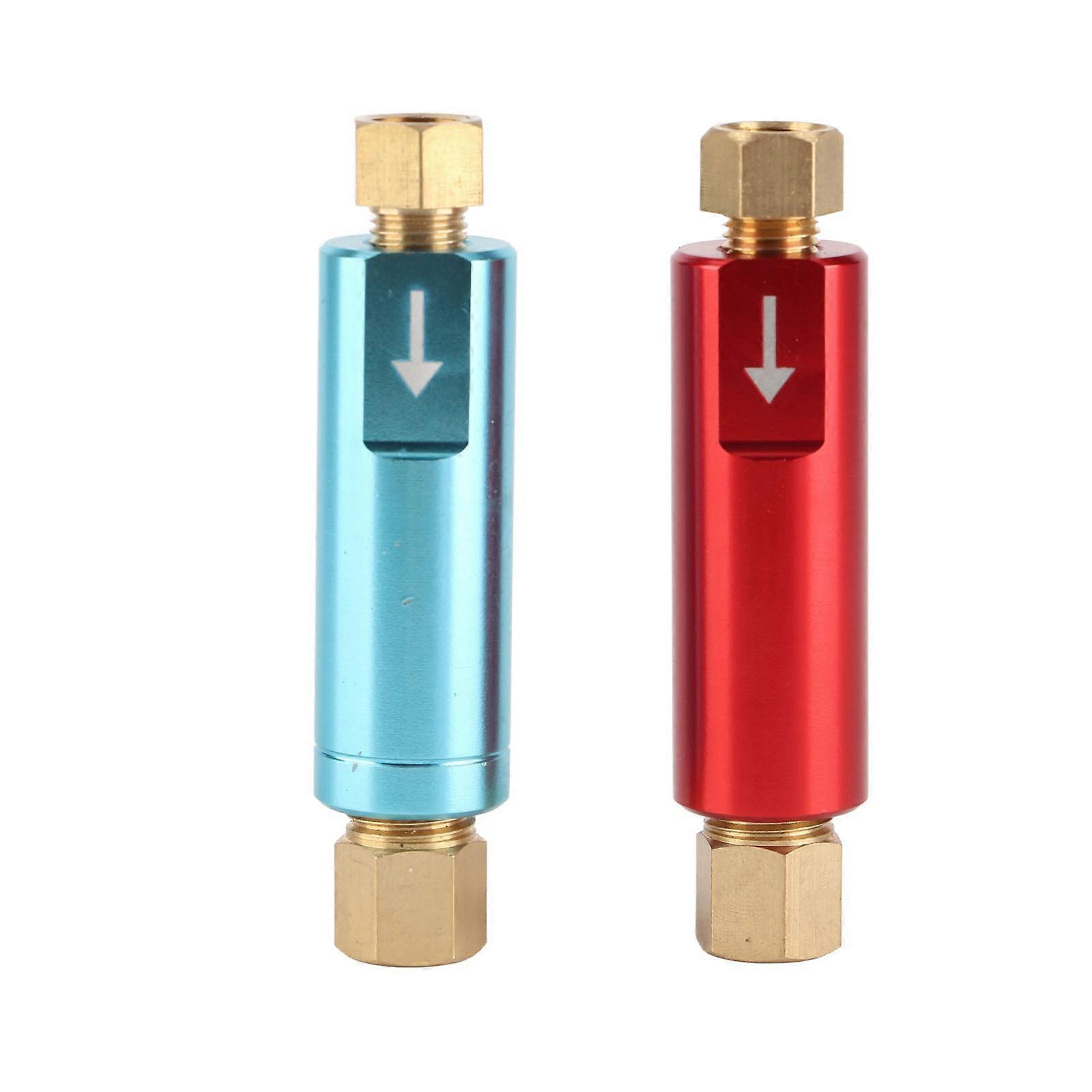 Set of 2 universal metal brake residual pressure check valves for racing cars