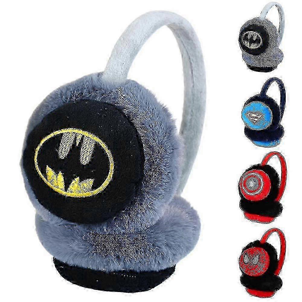 Bambini Supereroe Fluffy Fascia Paraorecchie Scaldaorecchie Invernali Pads Paraorecchie