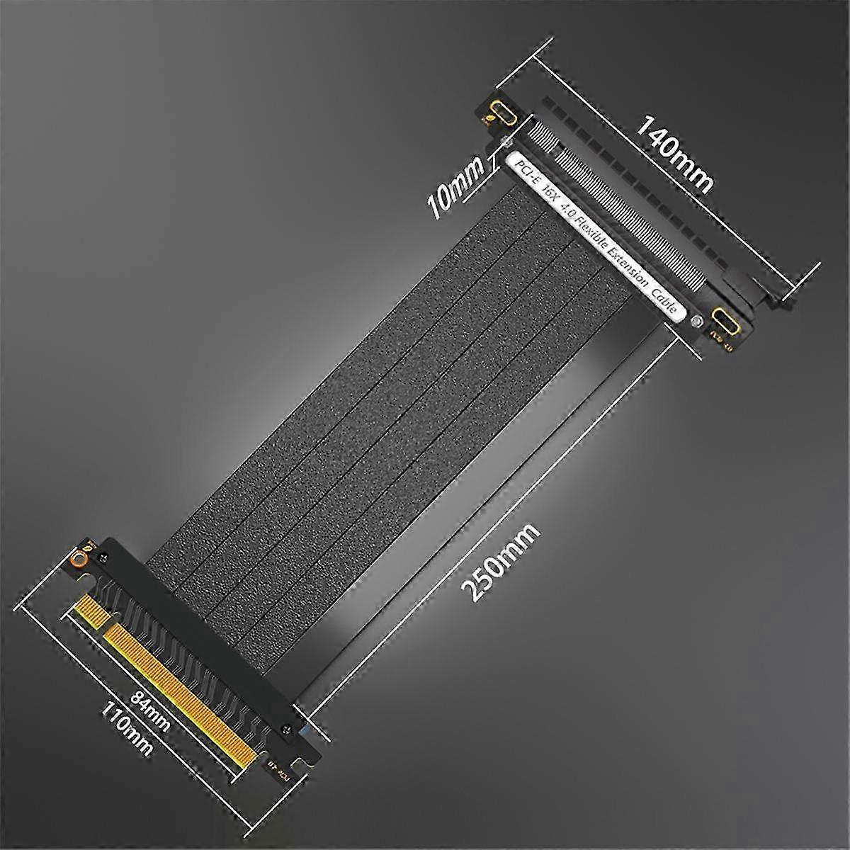 PCIE 4.0 16X Extension Cable High Speed GPU Riser Cable with PCI Express Port compatible GPU Extensi