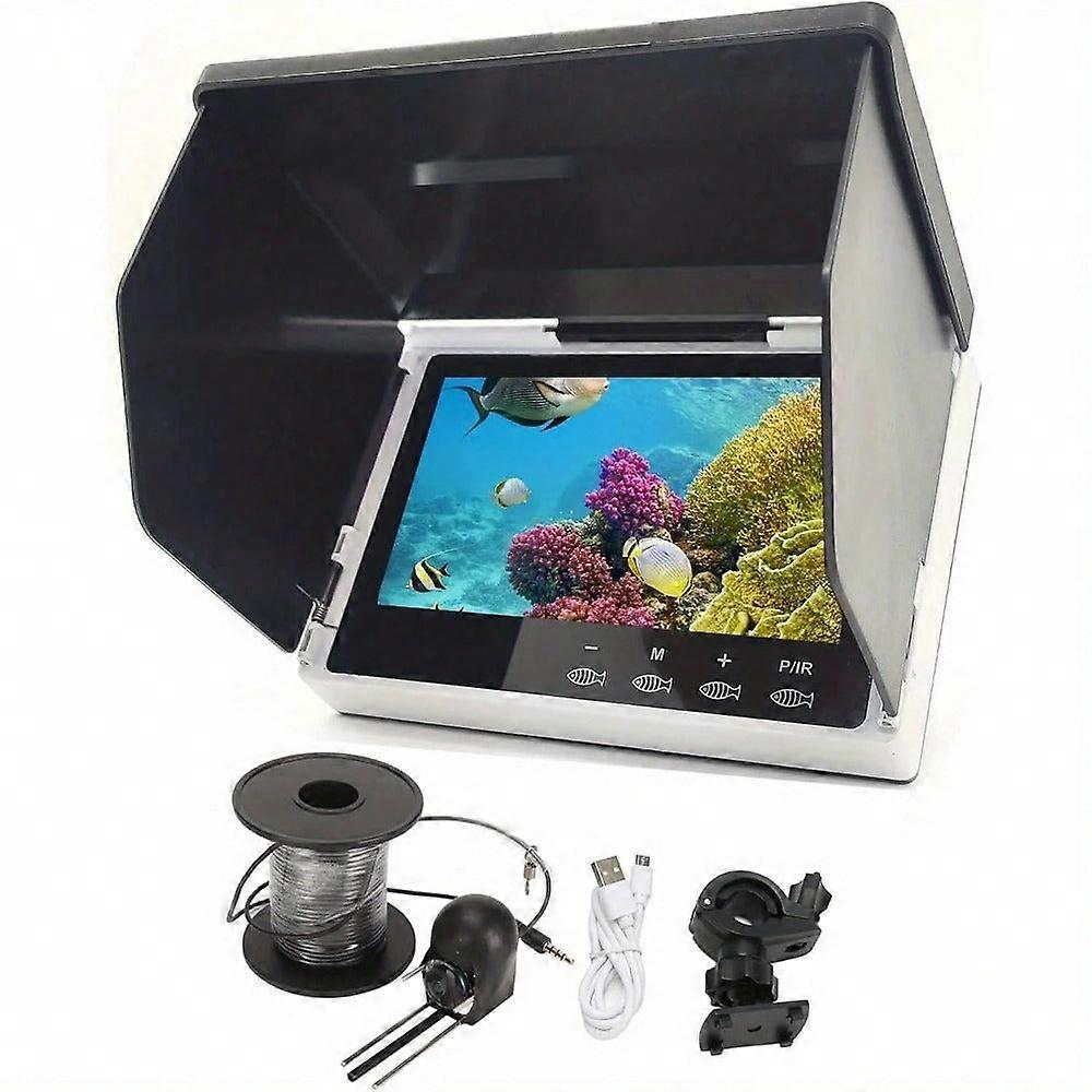 5" Underwater Fishing Camera, Portable Hd Fish Finder With Lcd Monitor, Ip67 Waterproof, 30m Cable