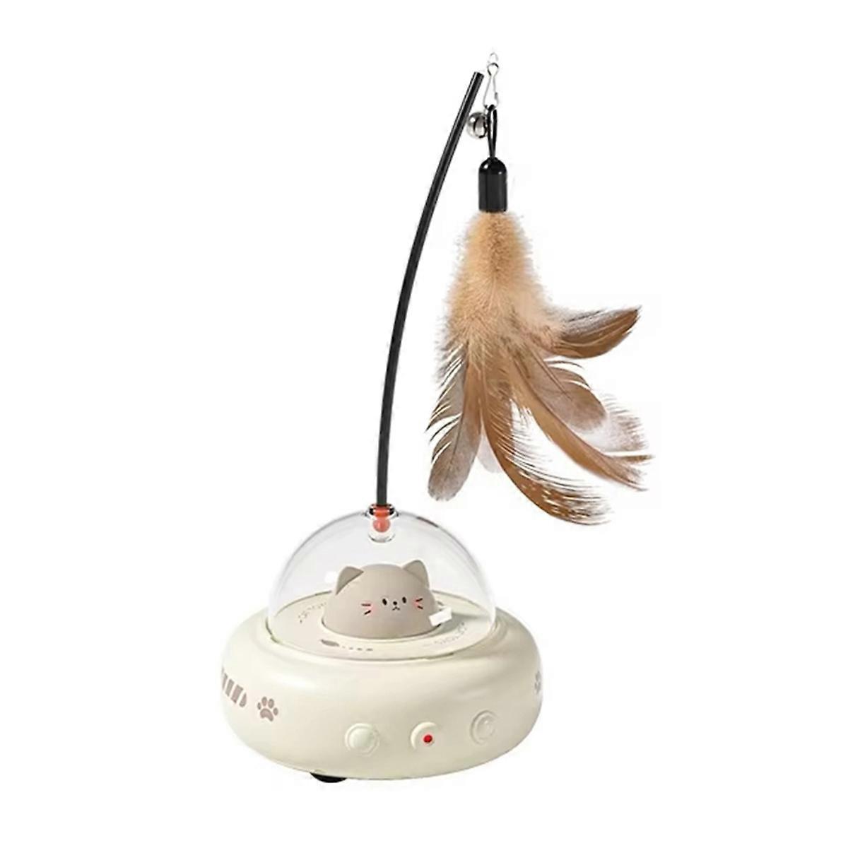 Electric Interactive Cat Toy Cat Toys with Cat Teaser Wand Rechargeable Electric Sensing Pet Toys