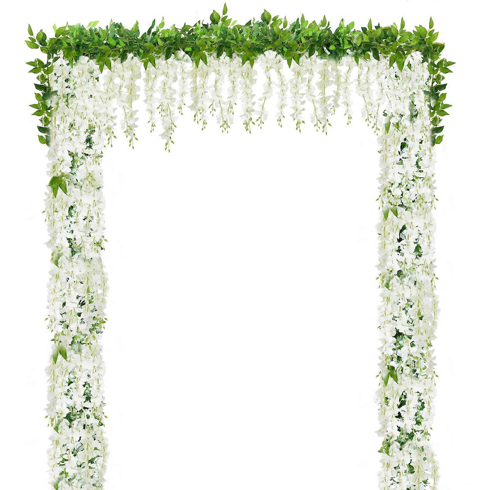 5 artificial wisteria garlands, 33 feet in total