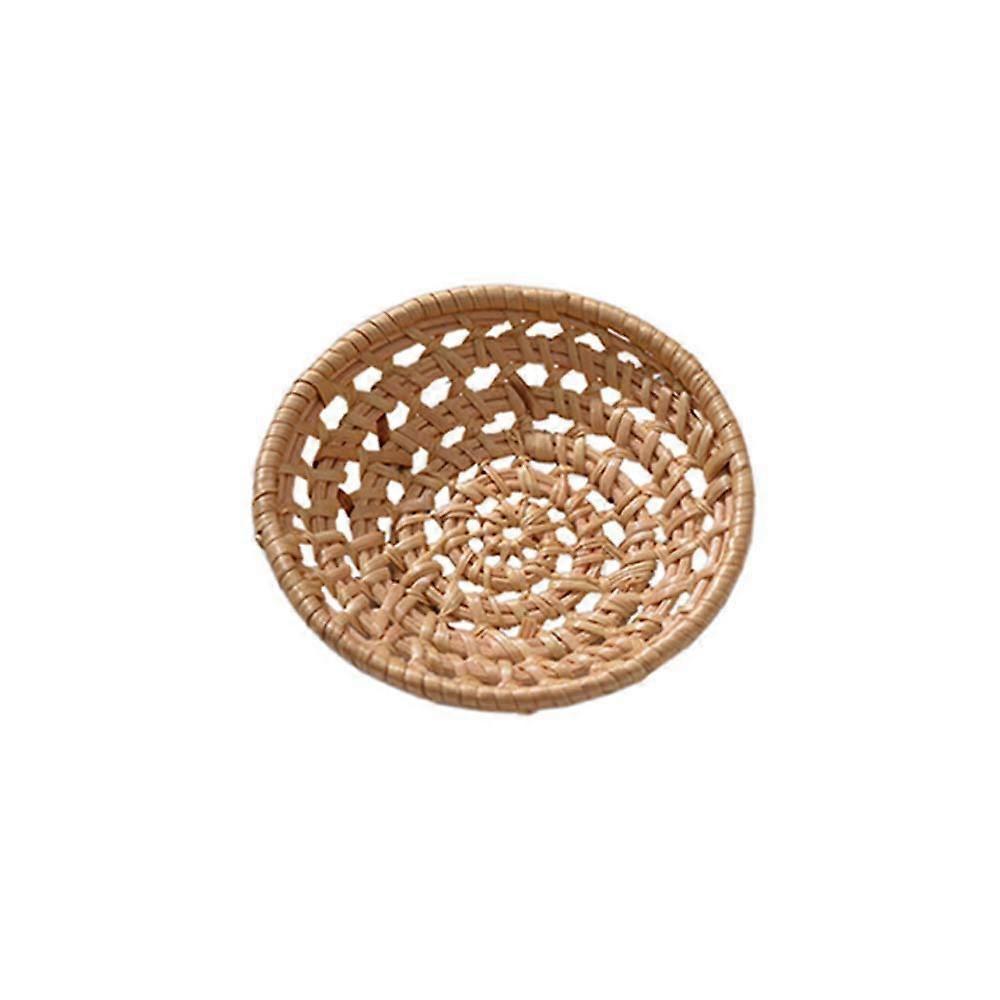 Handmade Woven Fruit Bread Baskets For Kitchen Tabletop Natural Seagrass Small Rustic Farmhouse