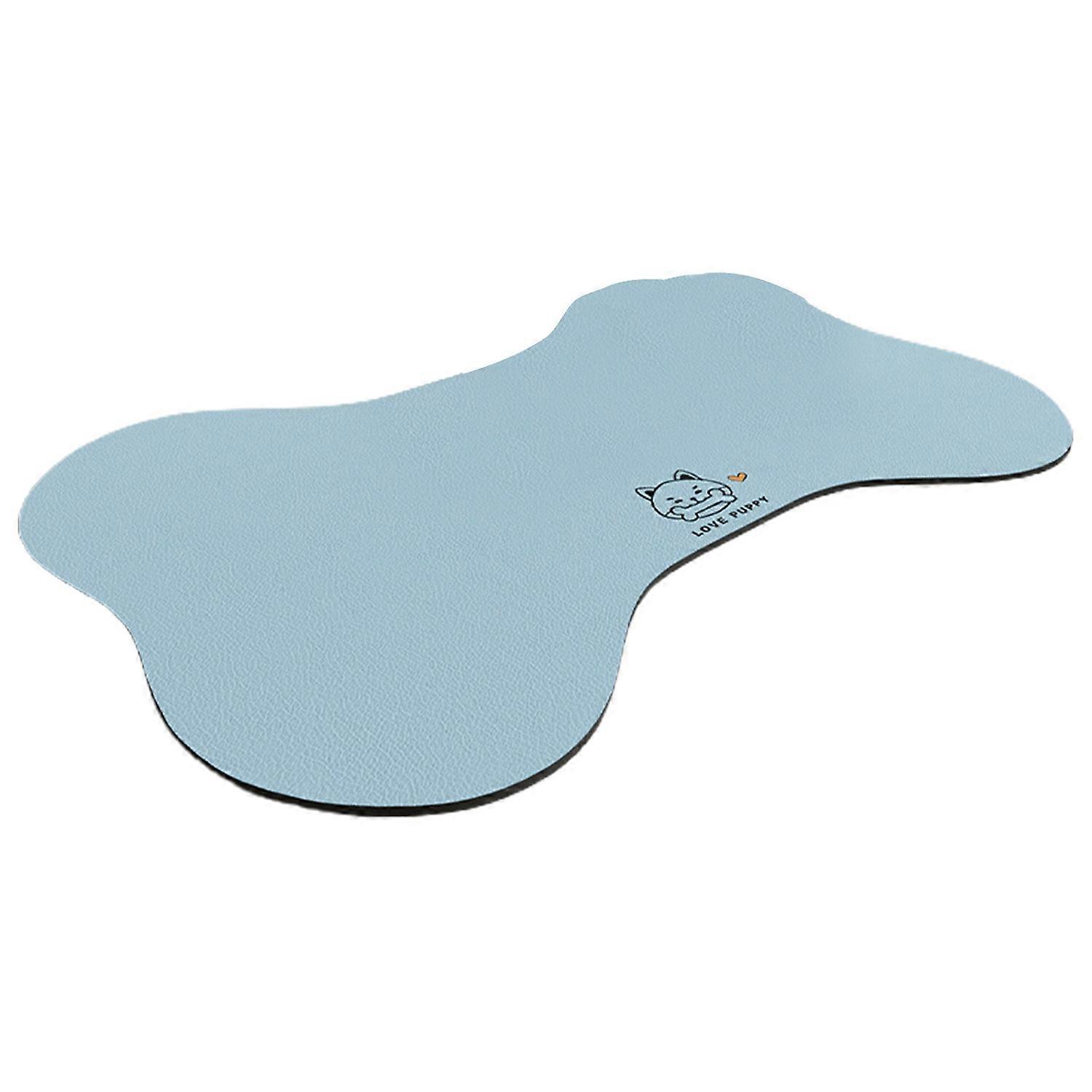 Fast Water Absorption Pet Placemat Non-slip Bottom Bone Shape Scratch-resistant Pet Dog Cat Bowl