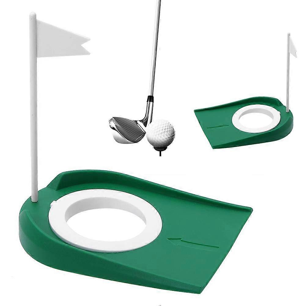 Plastic Adjustable Hole White Flag Putting Cup Practice Training Aids for Indoor Outdoor