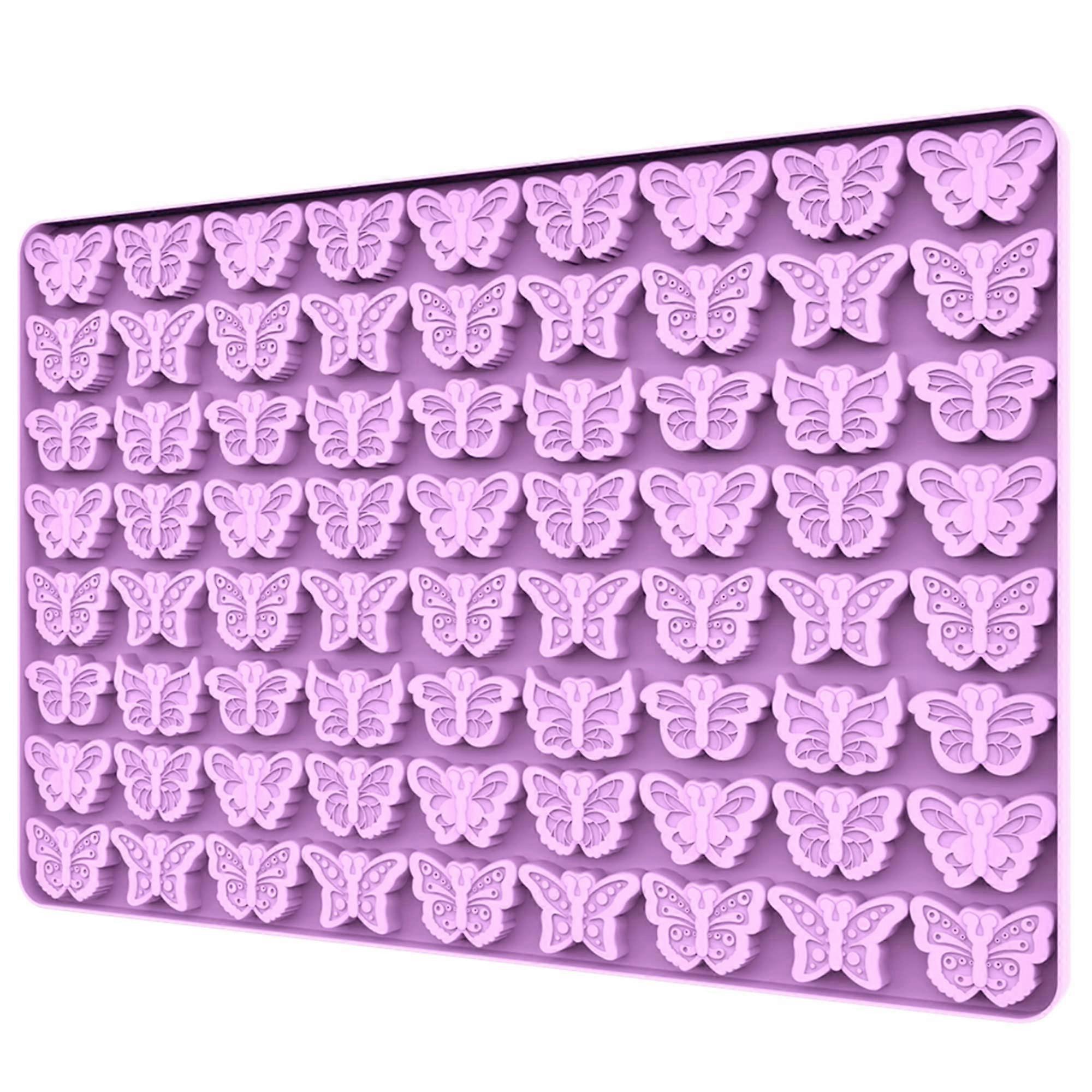 Butterfly Silicone Molds for Chocolate Candy Gummies Wax Melts Baking Ice Cubes with Scraper