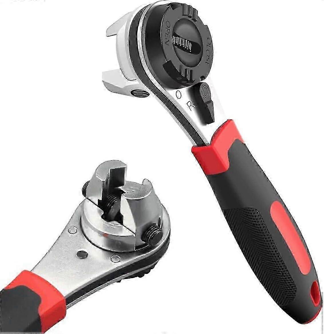 6-22mm Adjustable Drive Ratchet Socket Wrench Universal Spanner Metric SAE Tool,100% New