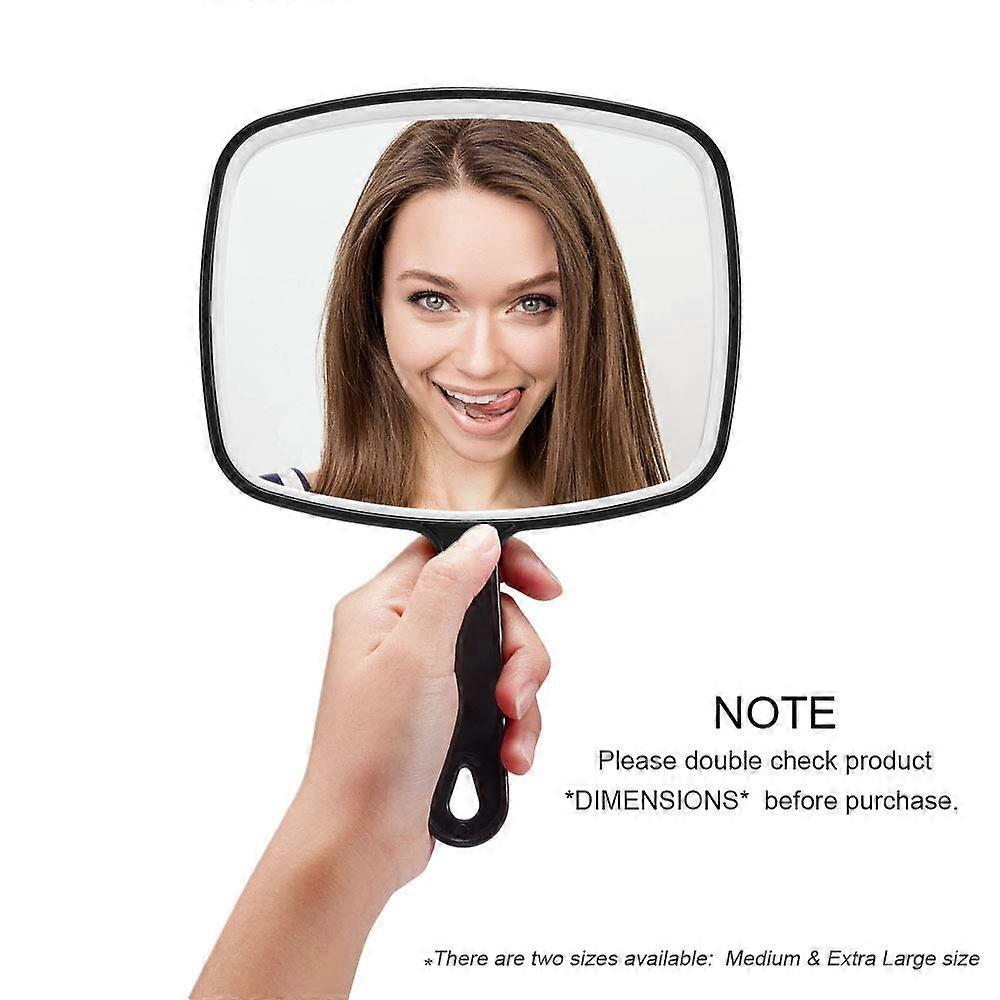 Hand Mirror, Black Handheld Mirror With Handle, 9" W X 12.4" L