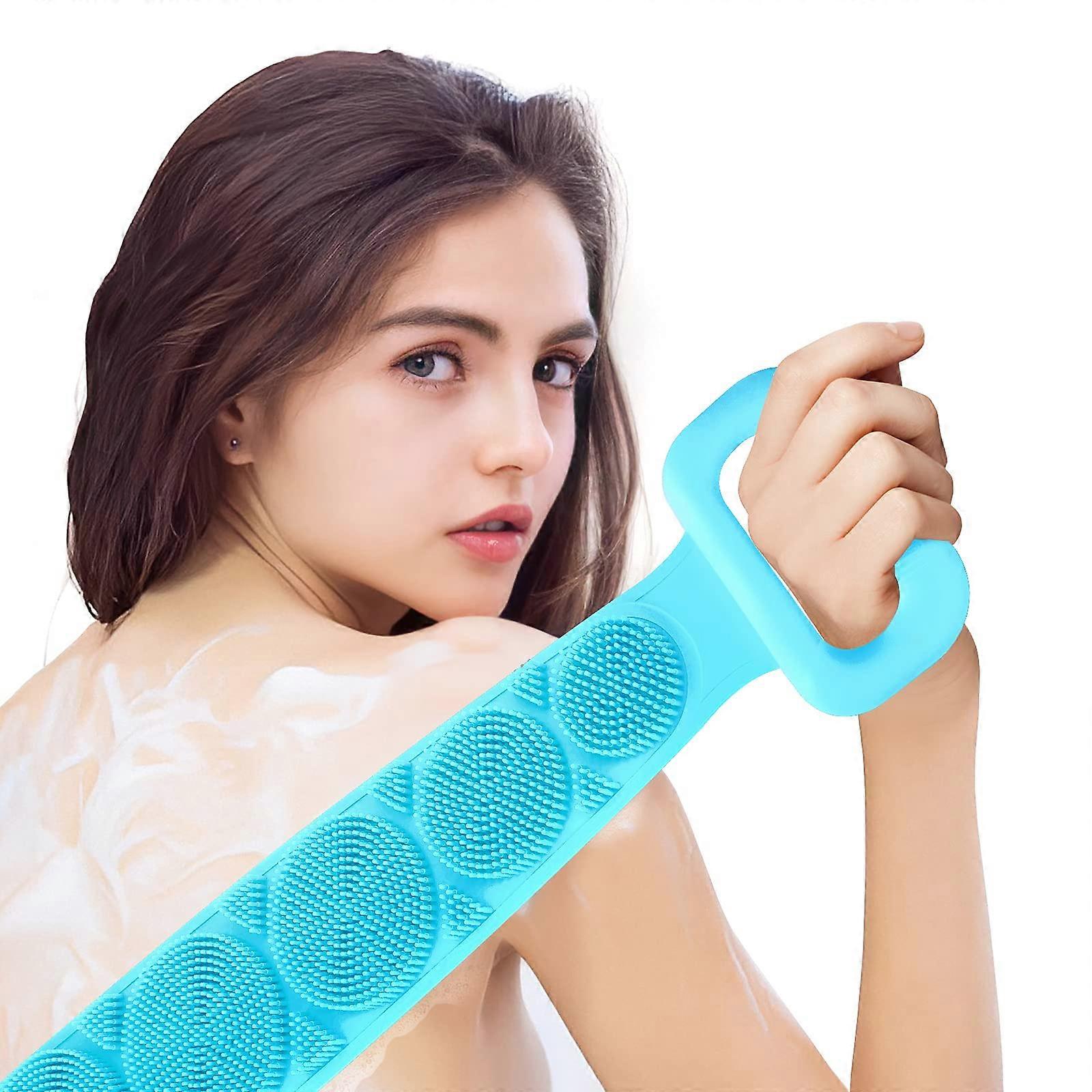 Shower Silicone Back Scrubber - Soft Silicone Material, Handheld Design, Non-Slip Grip, Easy to Clean, For Shower Use