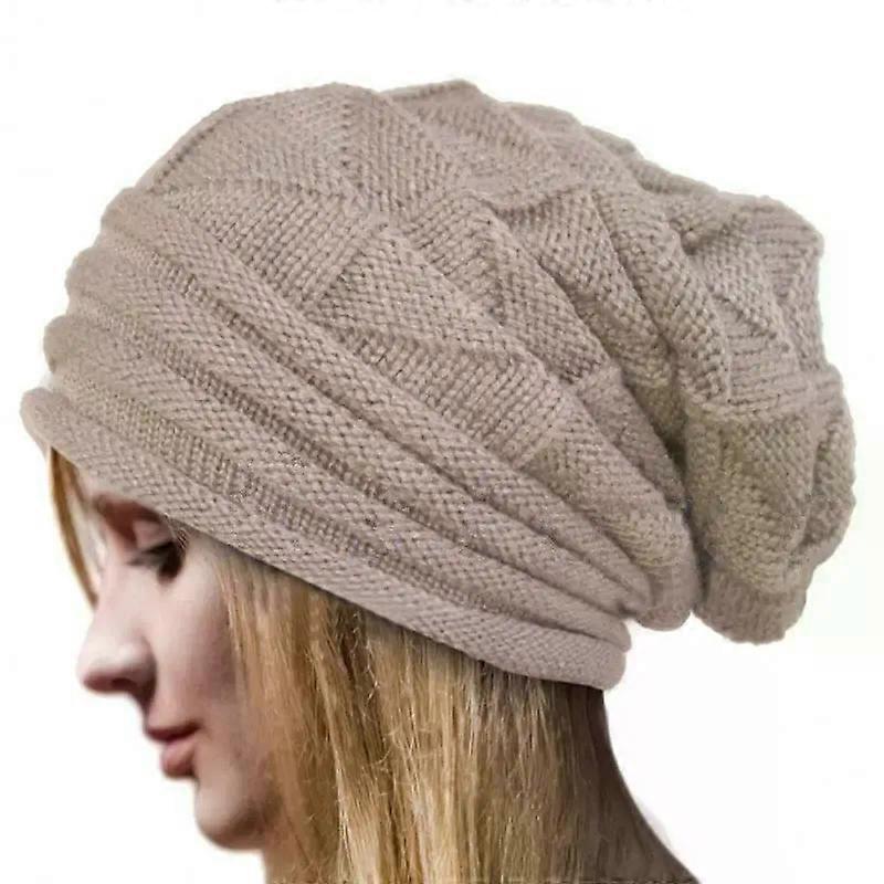 Knitted Baggy Beanie Oversized Winter Hat Ski Slouchy Cap Skullies Beanies Women Men Folding Soft Wool Warm Caps Beanies Unisex