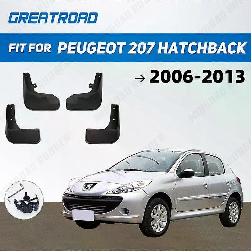 unique For Peugeot 207 hatchback 2006 2007 2008 2009 2010 2011 2012 2013 Mudguard Mud Flaps Guard Splash Flap Fender Car Accessorie