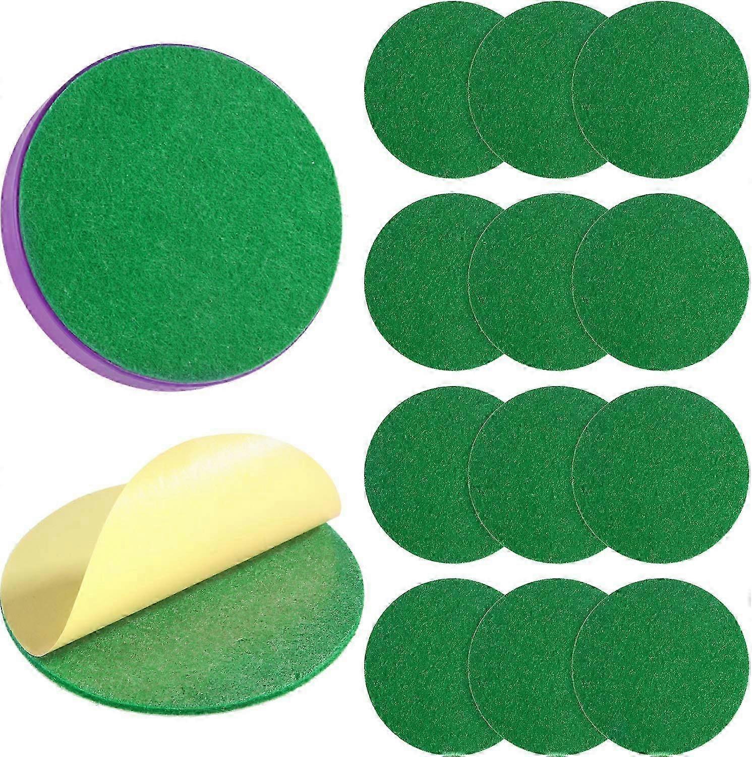 74mm Air Hockey Mallet Felt Pads Replacement Air Hockey Pushers Pads Green Self Adhesive Felt Sticker for74mm Air Hockey Pushers