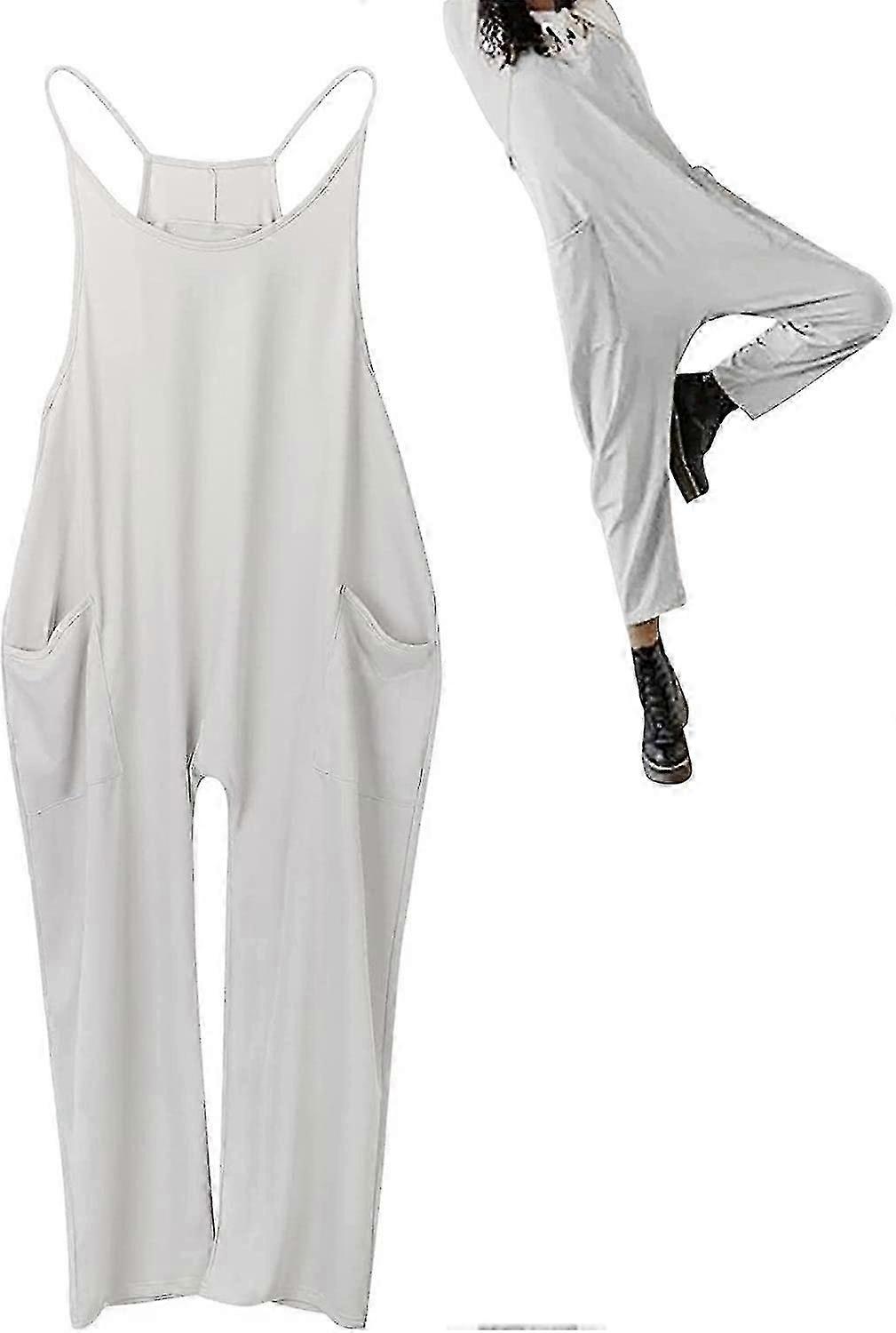 بذلة مع جيوب, وزرة نسائية جمبسوت مع جيوب, بلا أكمام حبال جمبسيات سباغيتي حزام الساق العريضة الرومبرز f54