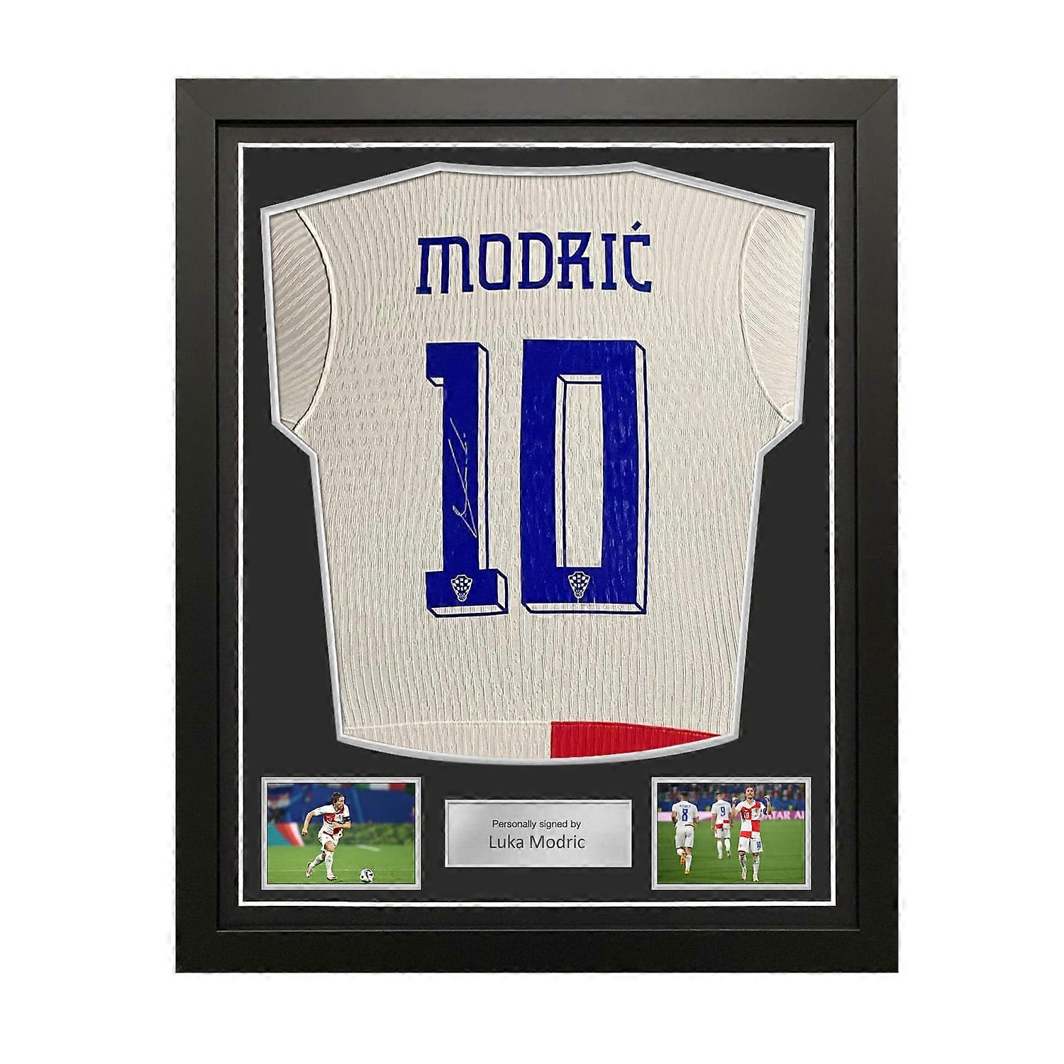 Luka Modric Signed Croatia 2024 Authentic Match Home Football Shirt. Standard Frame