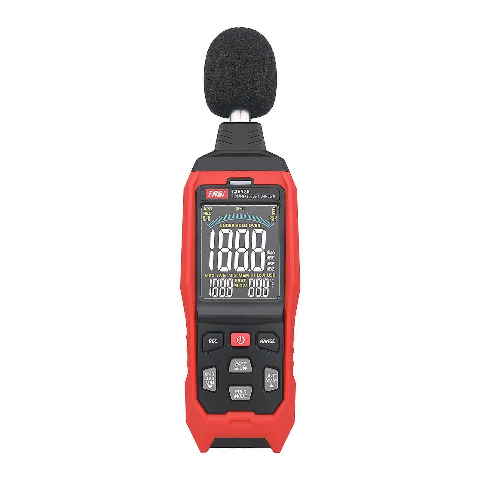 TA652B Noise Measurement Device Industrial Grade Sound Recorder with Data Holder Essentialfor Home Workplace Public