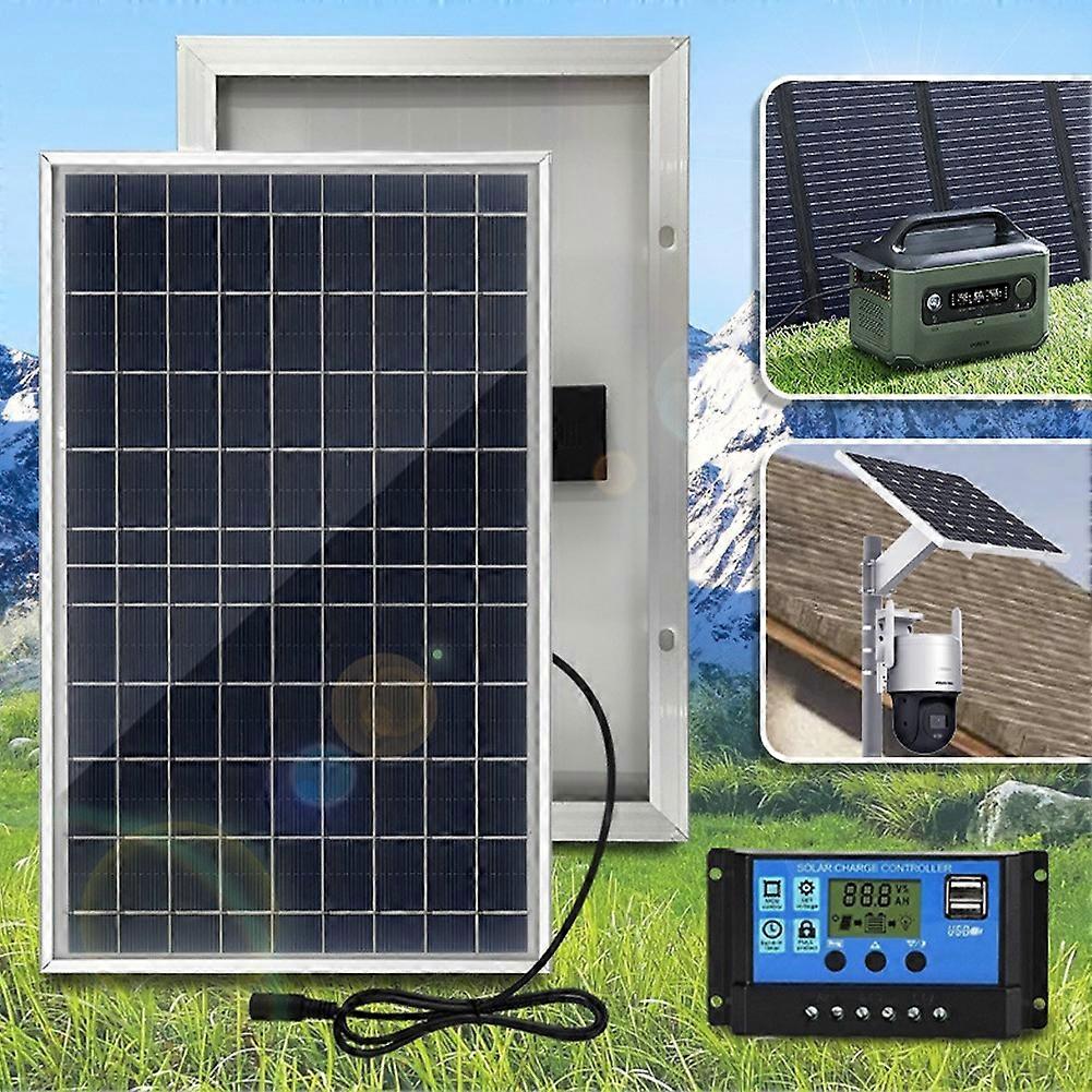 10W Polysilicon Solar Panel Set Solar Panel and Solar Recharge Controller Kit For Camping Traveling