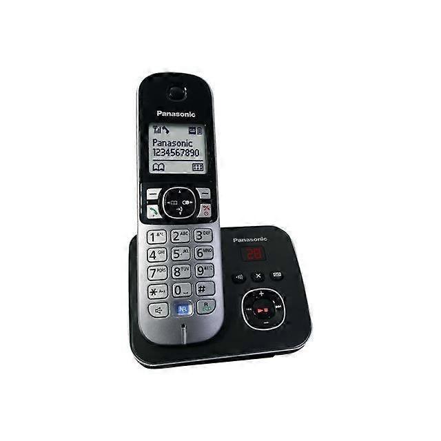 Panasonic KX TG6821 Cordless Phone with Answering Machine and Caller ID - Black