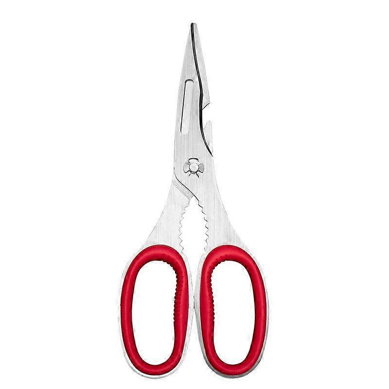 Removable 2CR13 Stainless Steel Blade Cutting Shear PP Handle Meat Chicken Bone Scissors Kitchen Accessory with Bottle Opener