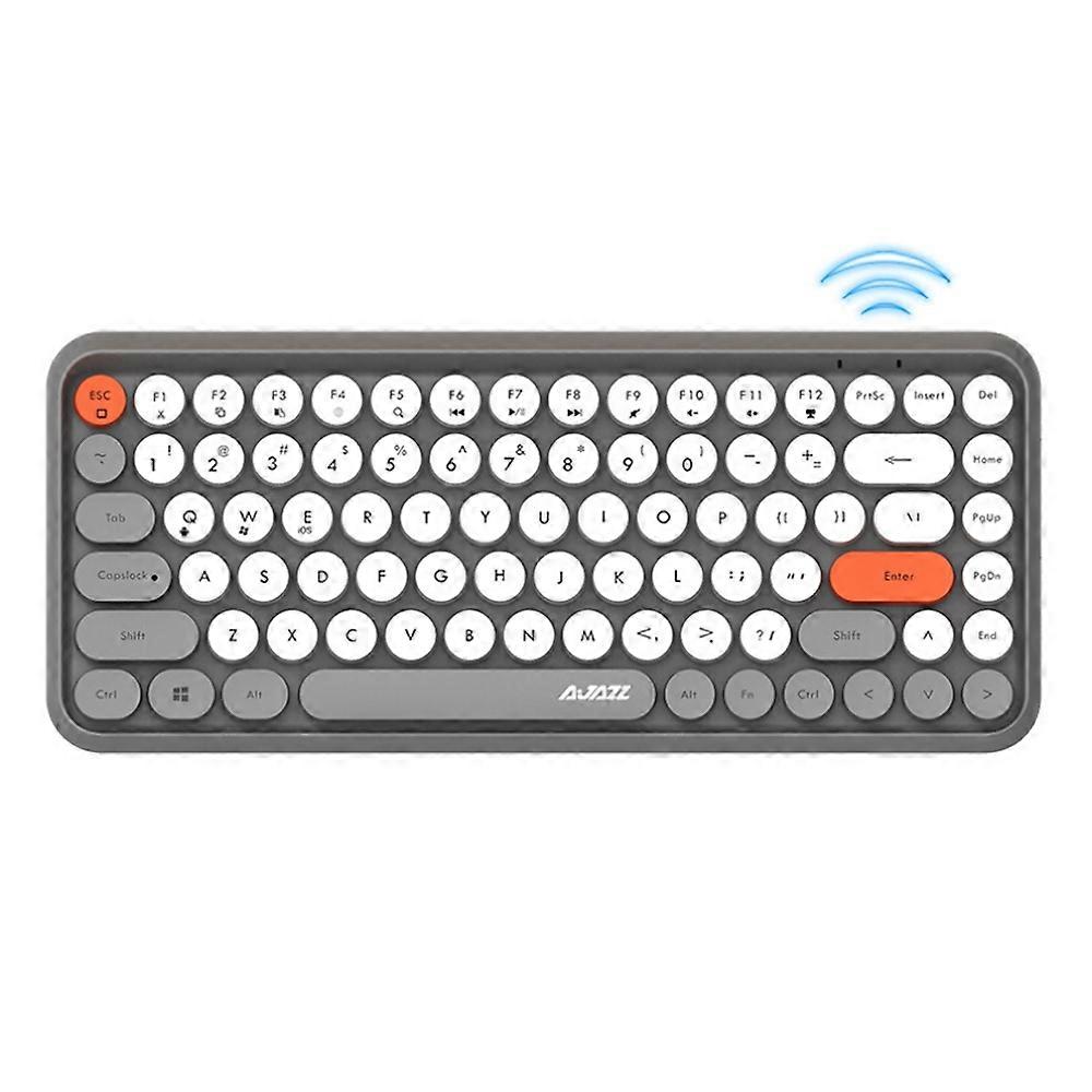 AJAZZ 308I Wireless Bluetooth-compatible Keyboard Mini Portable 84-Key Keyboard - Grey