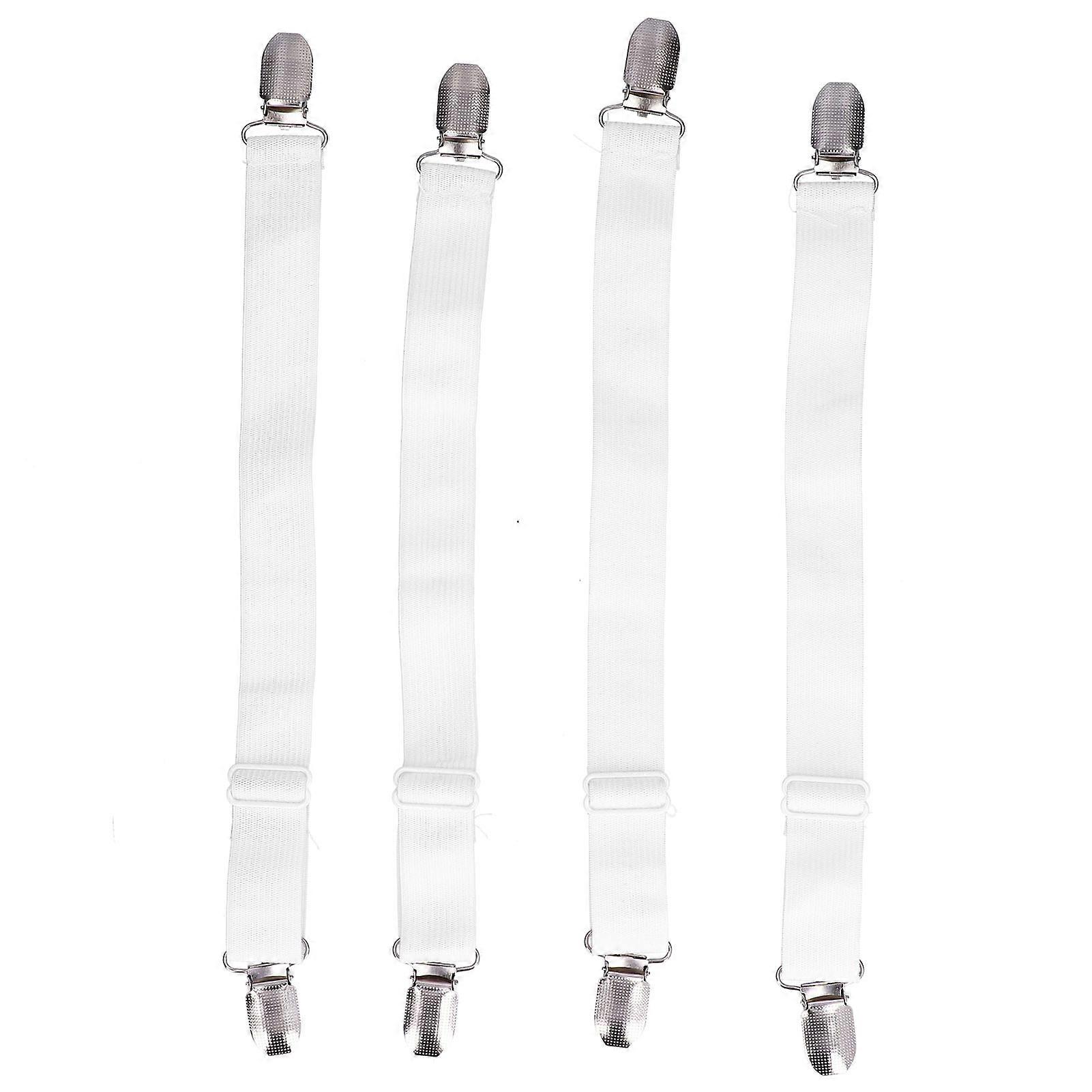 Sheet Corners Fasteners, Adjustable Elastic Holder Straps For Mattress, Sofa, Couch, Recliner Sheets, Nylon Bungee Band Ensures A Tight Grip Without