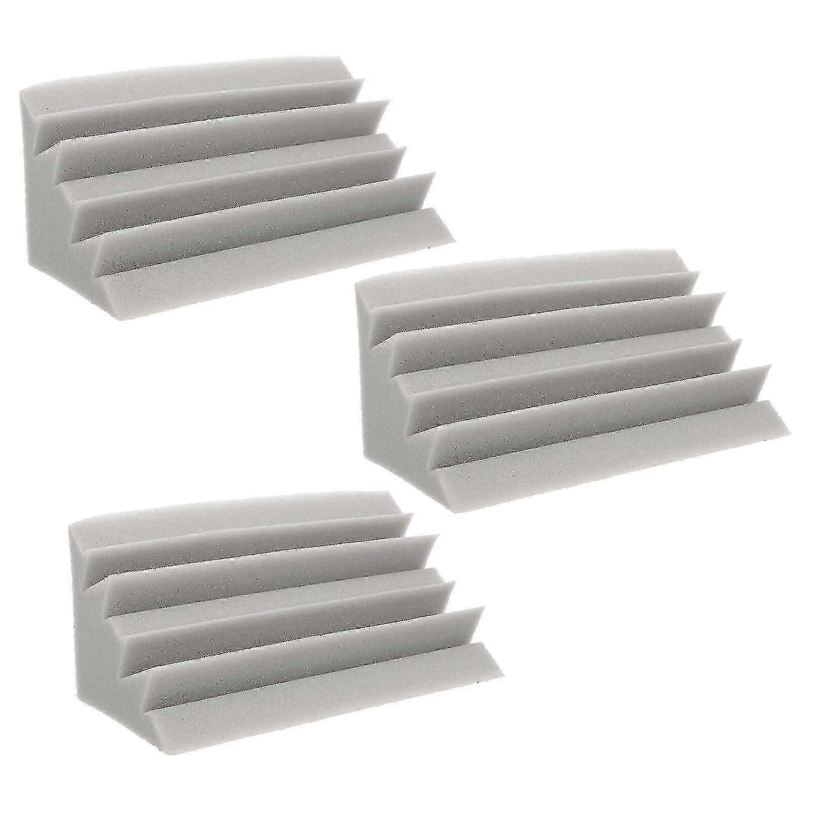 3pcs Useful Corner Bass Trap Sound Absorbing Acoustic Foamed Tile For Studio