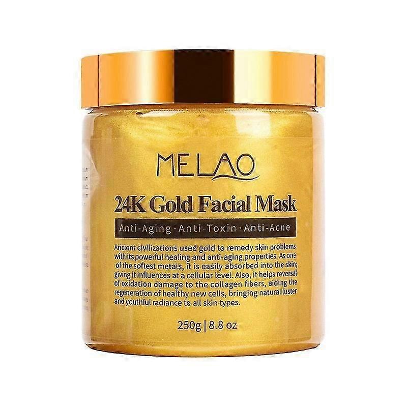 24K Gold Facial Mask, Gold Peel Off Mask, Rejuvenating Collagen Face Mask For Flawless Skin, Reduces Fine Lines & Wrinkles, Clears Acne