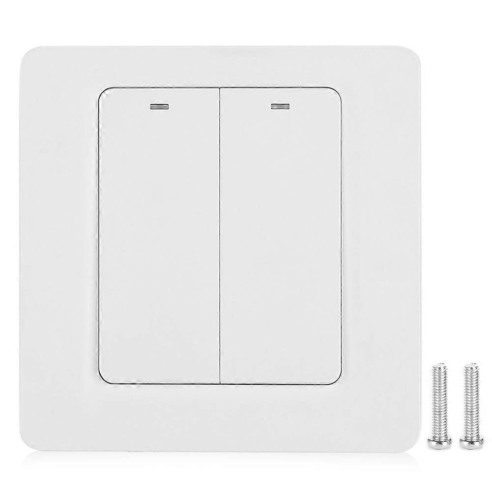 Support de panneau d’interrupteur mural 2 voies pour Alexa / pour Google Voice Control Prise UE 110-240V pour Tuya Zigbee