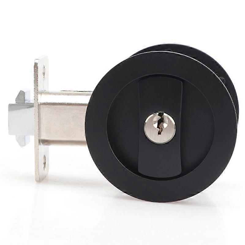Sliding Pocket Door Lock Black Privacy Round Pocket