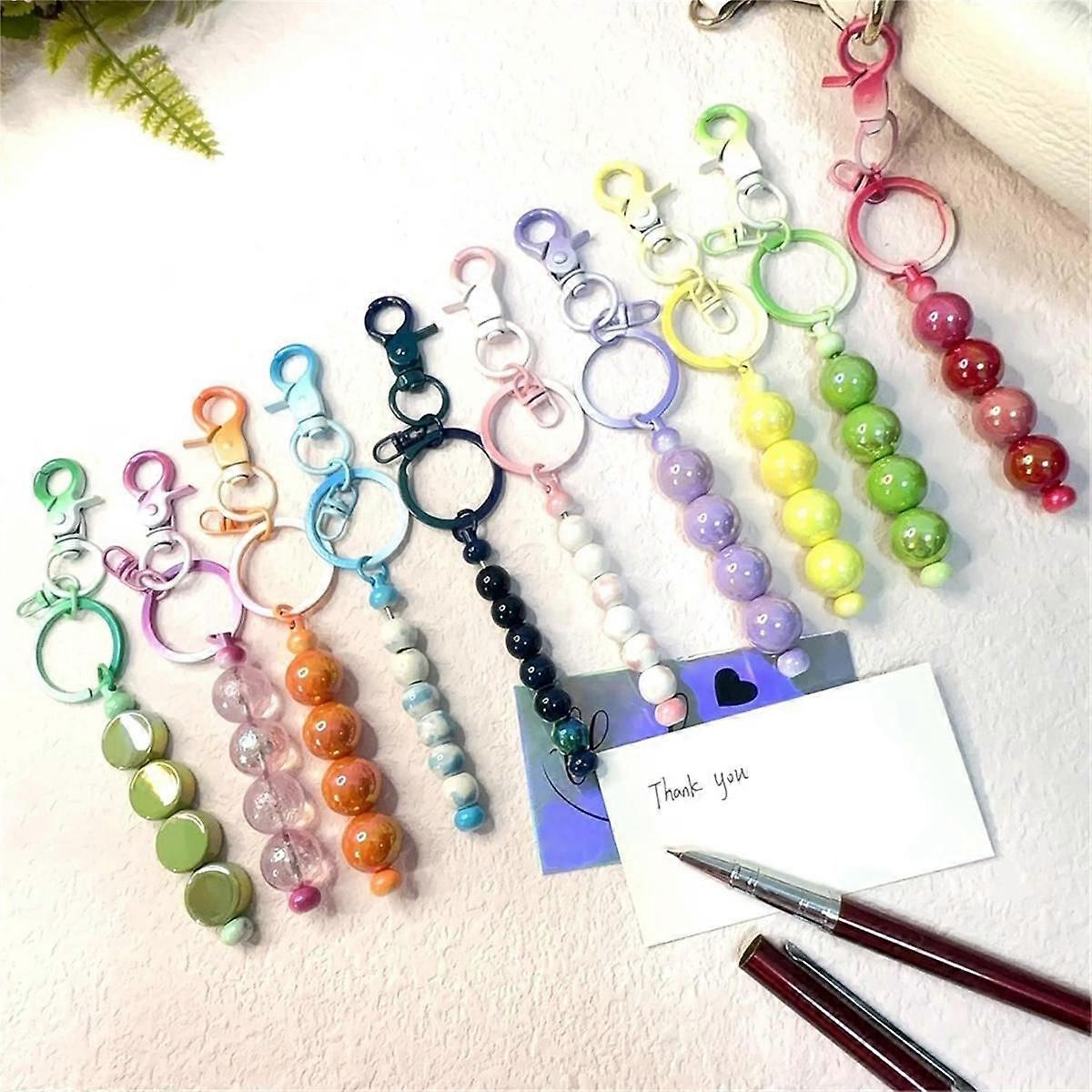 30 Pcs Beadable Keychain Bars Bulk Blank Cute Keychains Bar for Beads Purse Keychains for Women Man
