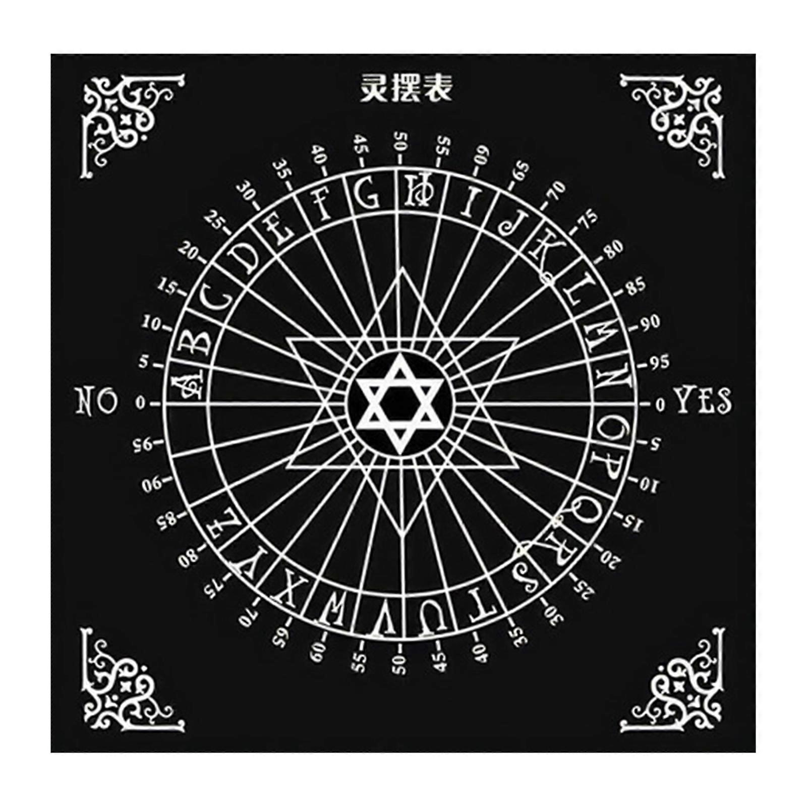 Mysterious Symbol Astrology Tablecloth Altars Cloth Square Divinations Card Table Cloth Witchcrafts Deck Cloth Enduring C 75x75cm