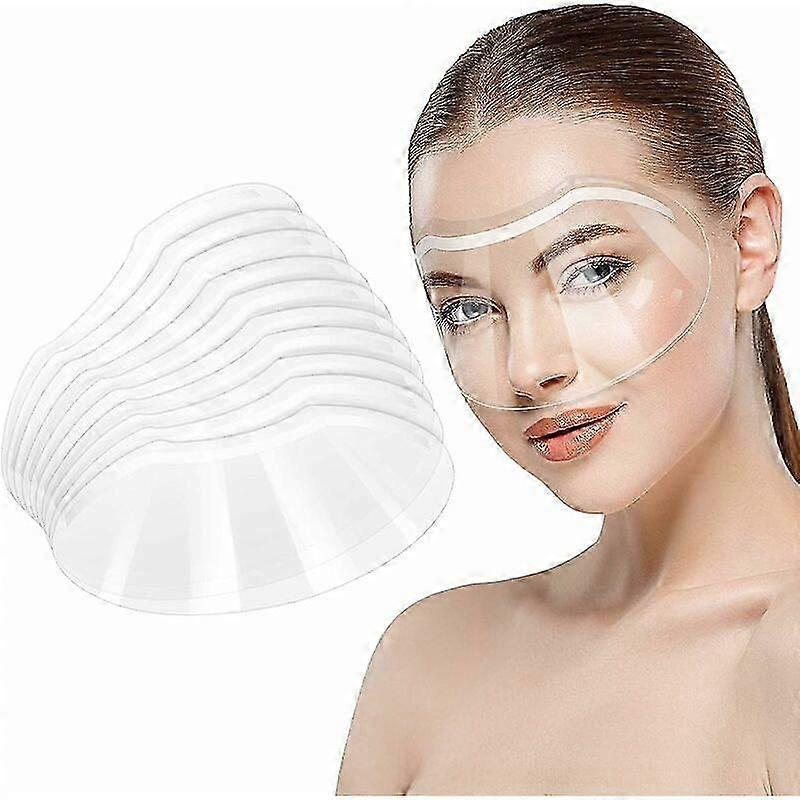 Clear Visor for Microblading, Permanent Makeup, Eyelash Extensions, Eye Cataract, Shower Face Eye Protector, Transparent Soft Visor, 50 Pieces