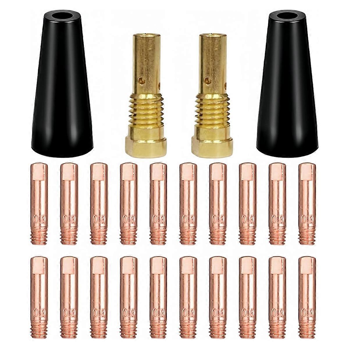 24PCS Flux Core Gasless Nozzles Welding- Accessory Kit,MIG Welding Accessories