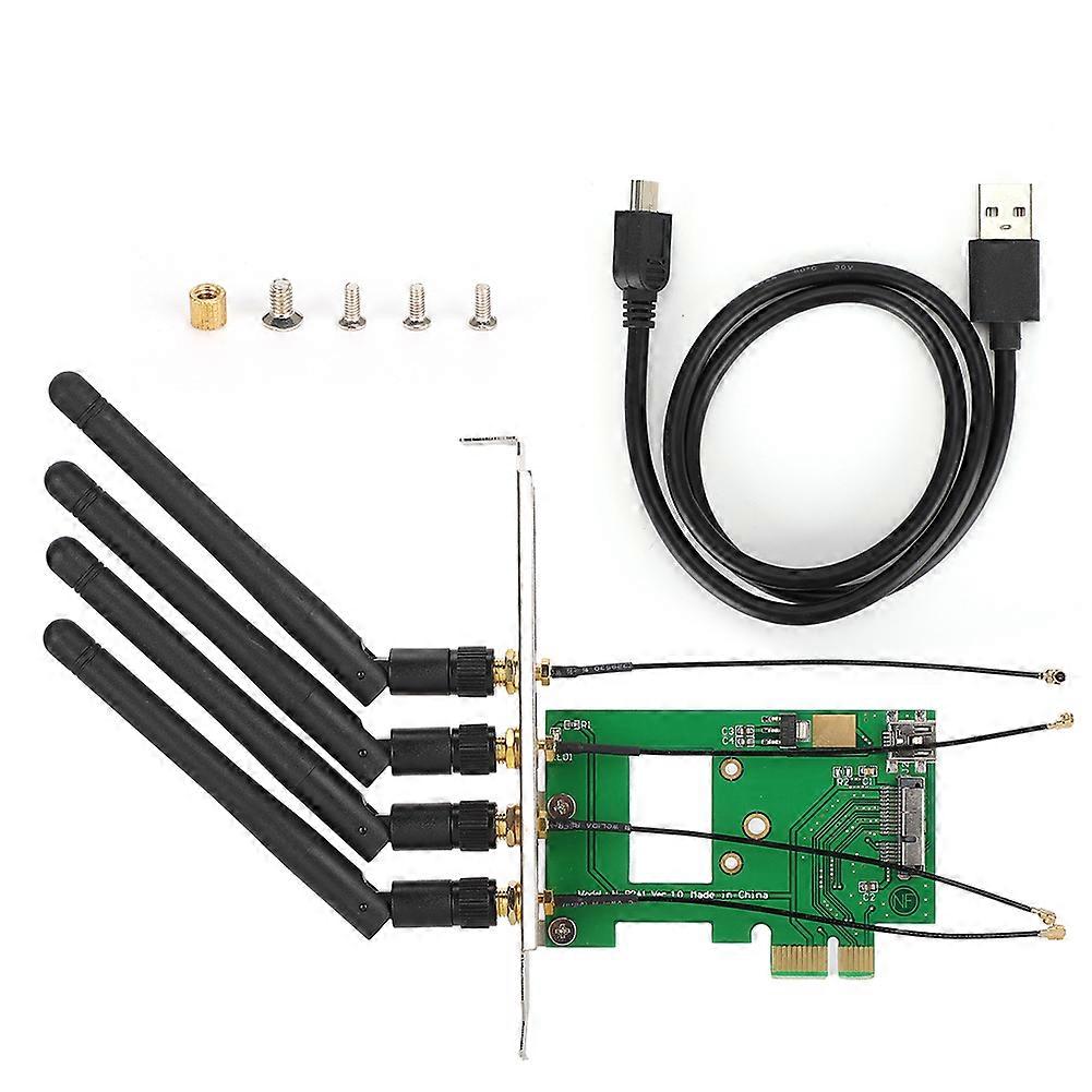 BCM94360Cd BCM94331CD to PCI E 1X Adapter Card Green ABS Desktop Wireless Network Card