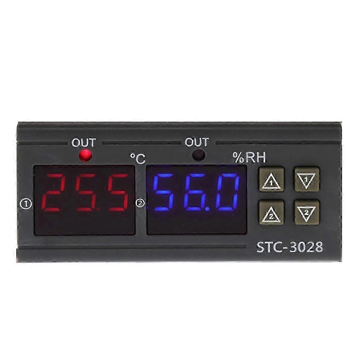 Digital Thermostat Hygrostat Temperature Humidity Control STC 3028 AC 110V 220V Hygrometer Incubator Controller