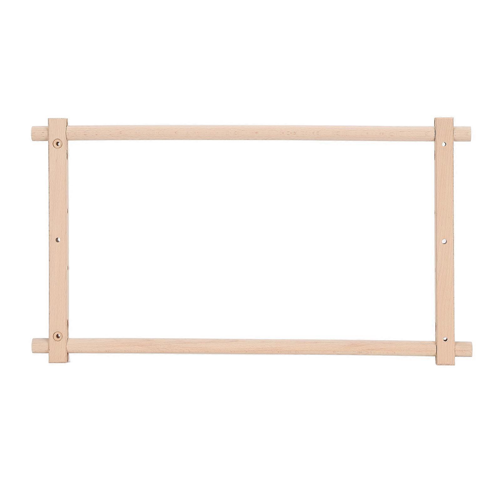 Cross Stitch Frame Rectangular Removable Wood Needlework Stretcher Frame Quilting Hoop Stand for Needlepoint Embroidery Tapestry