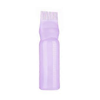 DIY- Household Root Comb Color Applicator Bottle with Comb Hair-Treatment All Purpose Squeeze Bottle BPA Free  White